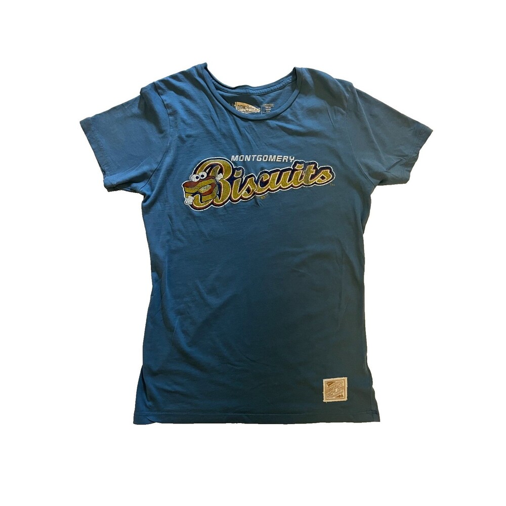 Montgomery Biscuits Baseball Women's Medium Shirt Short Sleeve Tee Rays
